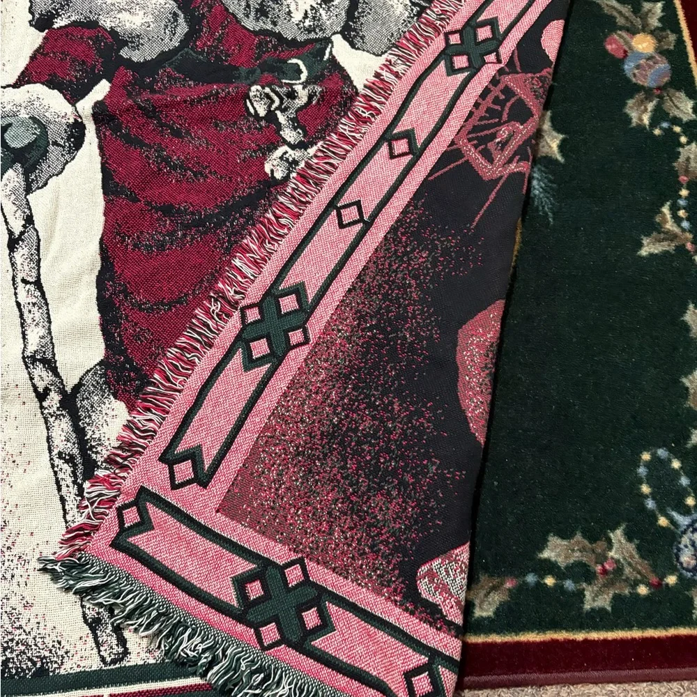 Christmas Vintage BEACON Santa Claus‎ Blanket/Throw Blanket Tapestry 48